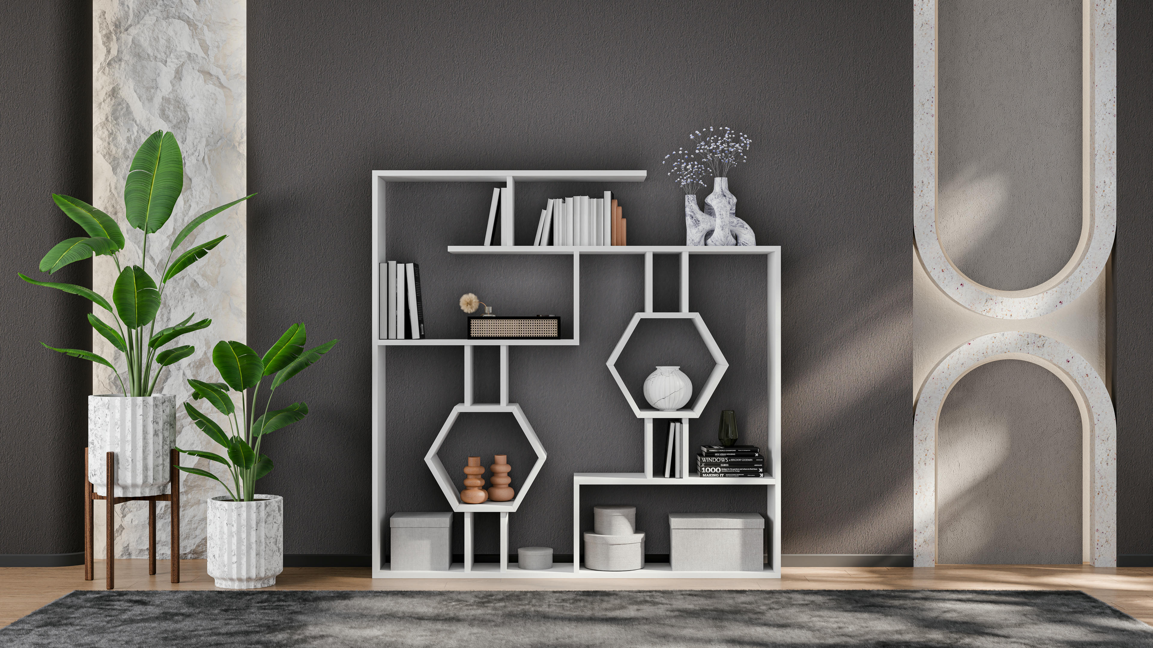 Tamara Geometric Bookshelf 1