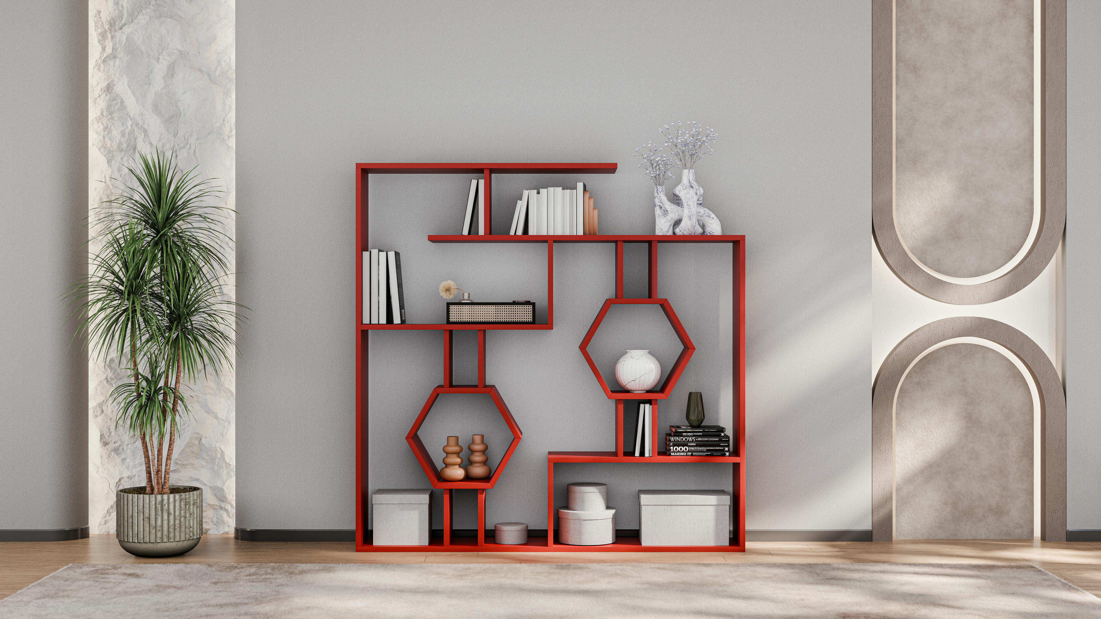 Tamara Geometric Bookshelf 25