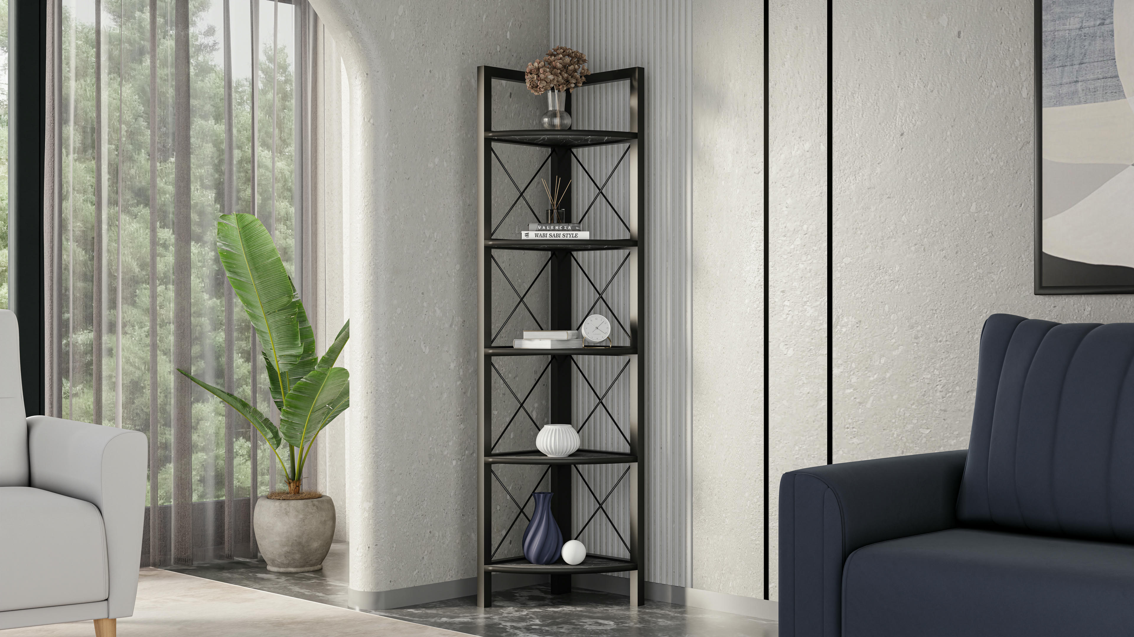 Remo Corner Bookshelf