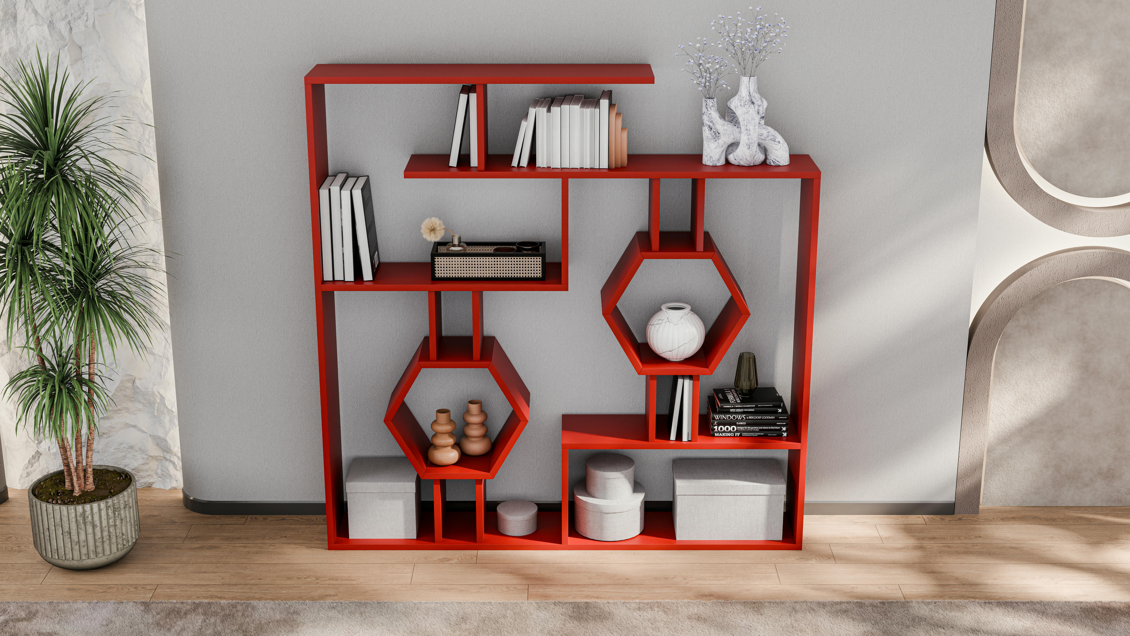 Tamara Geometric Bookshelf 27