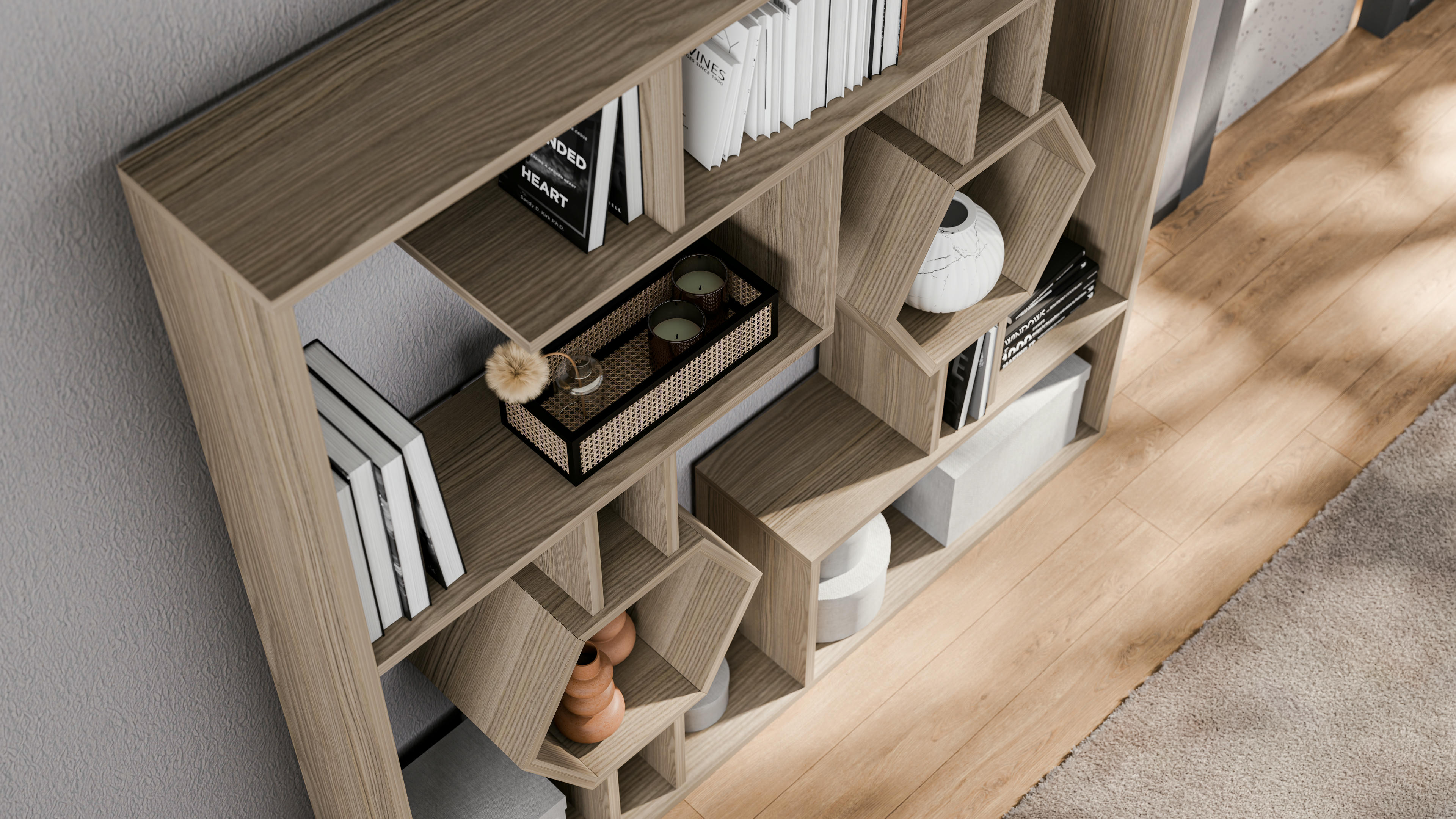 Tamara Geometric Bookshelf 23