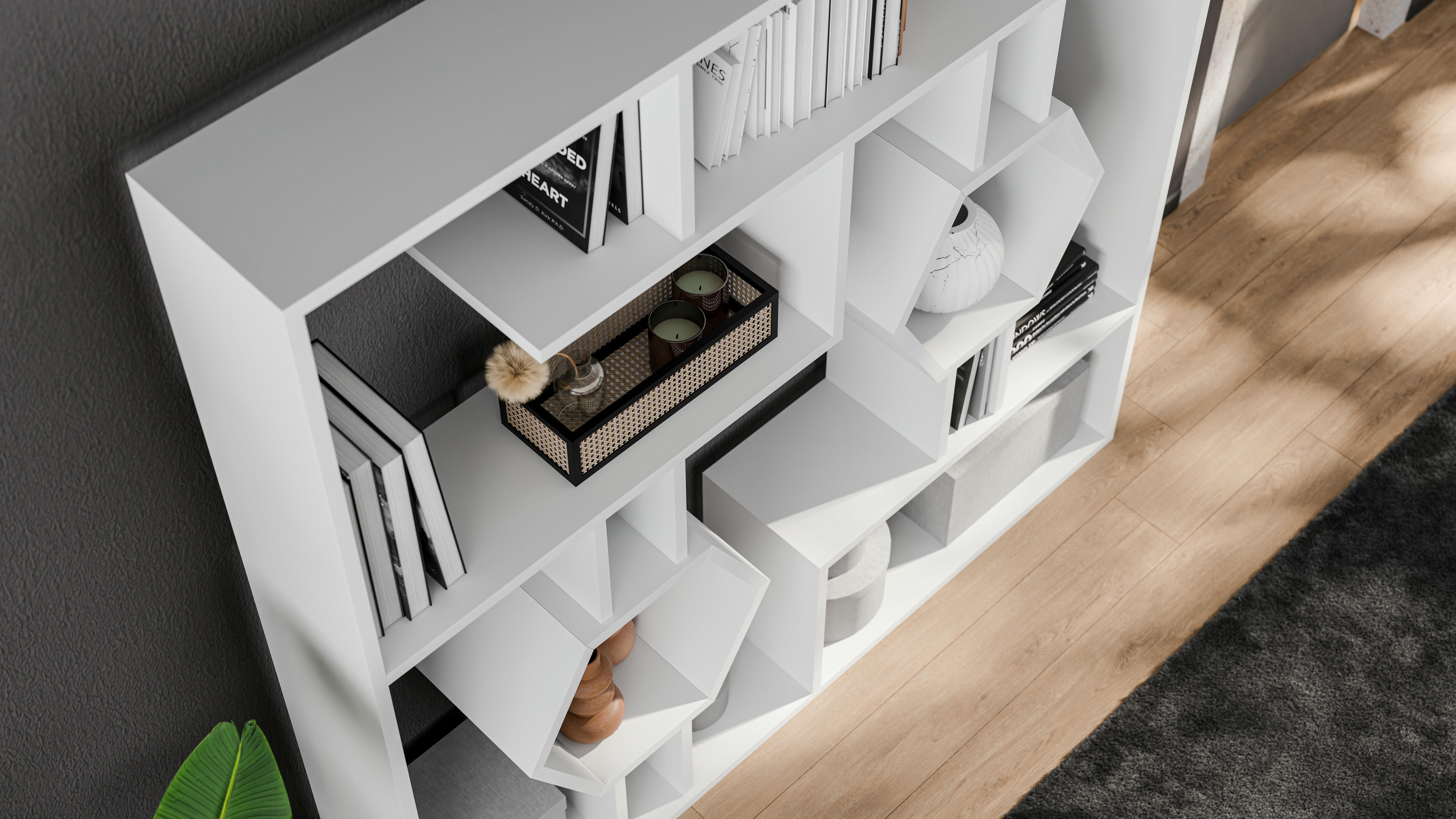 Tamara Geometric Bookshelf 5