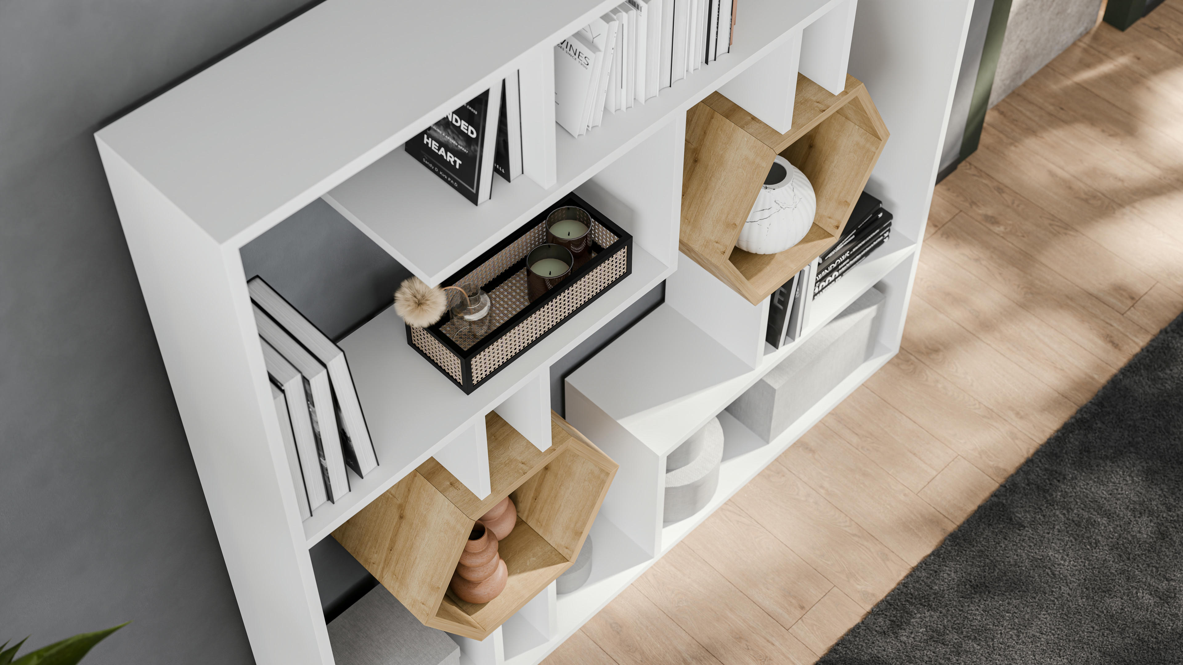 Tamara Geometric Bookshelf 47