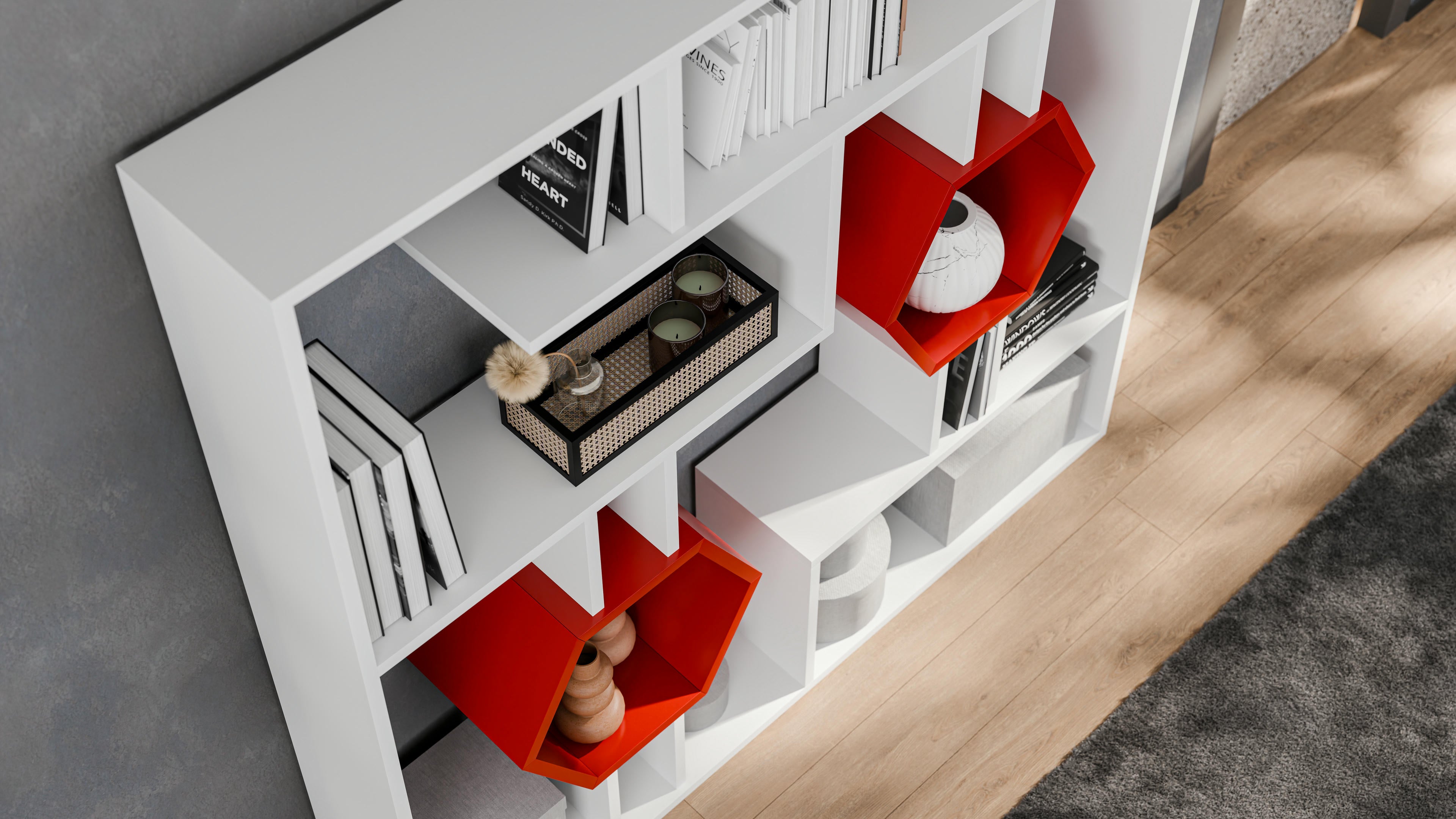 Tamara Geometric Bookshelf 11