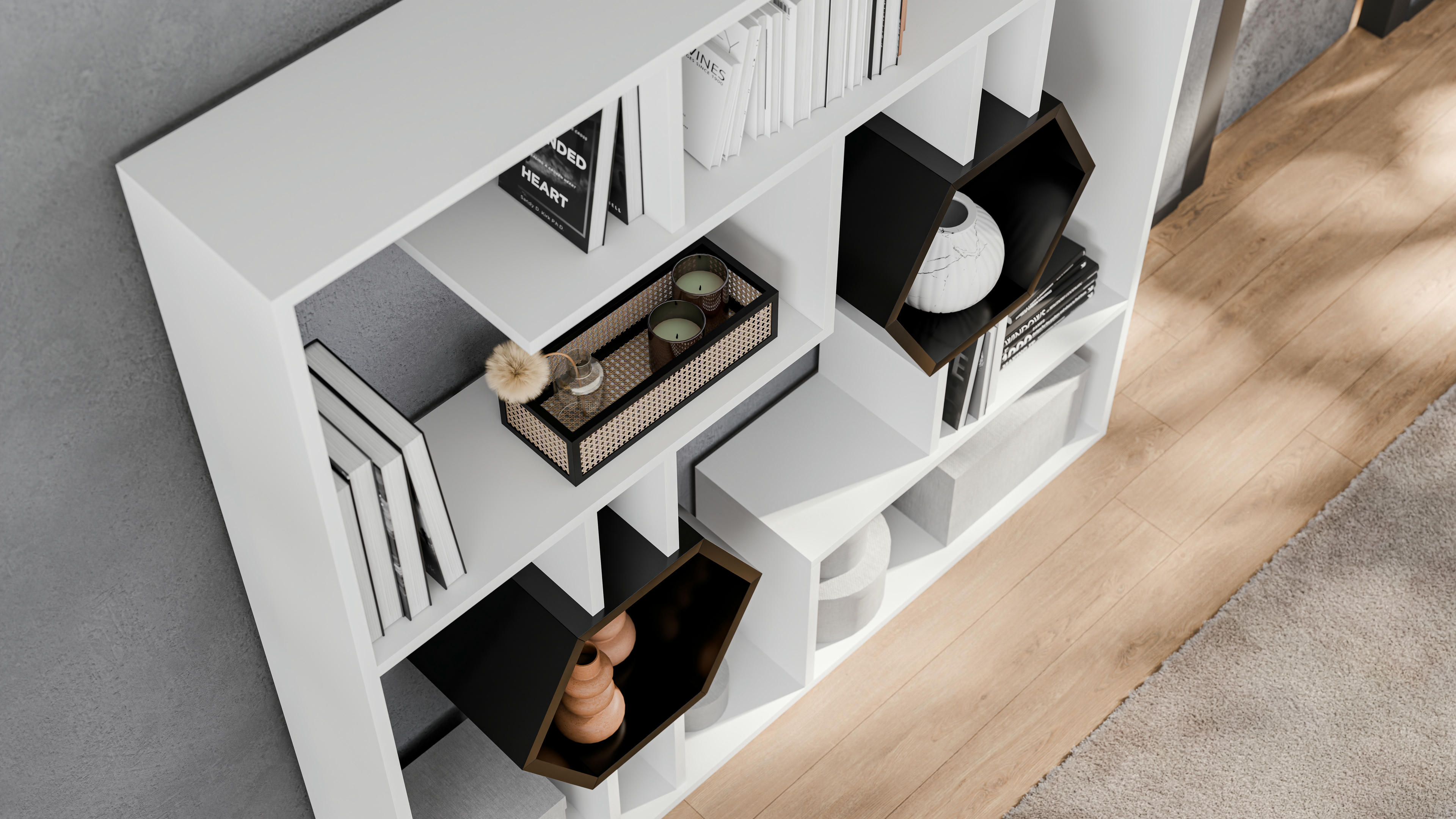 Tamara Geometric Bookshelf 17