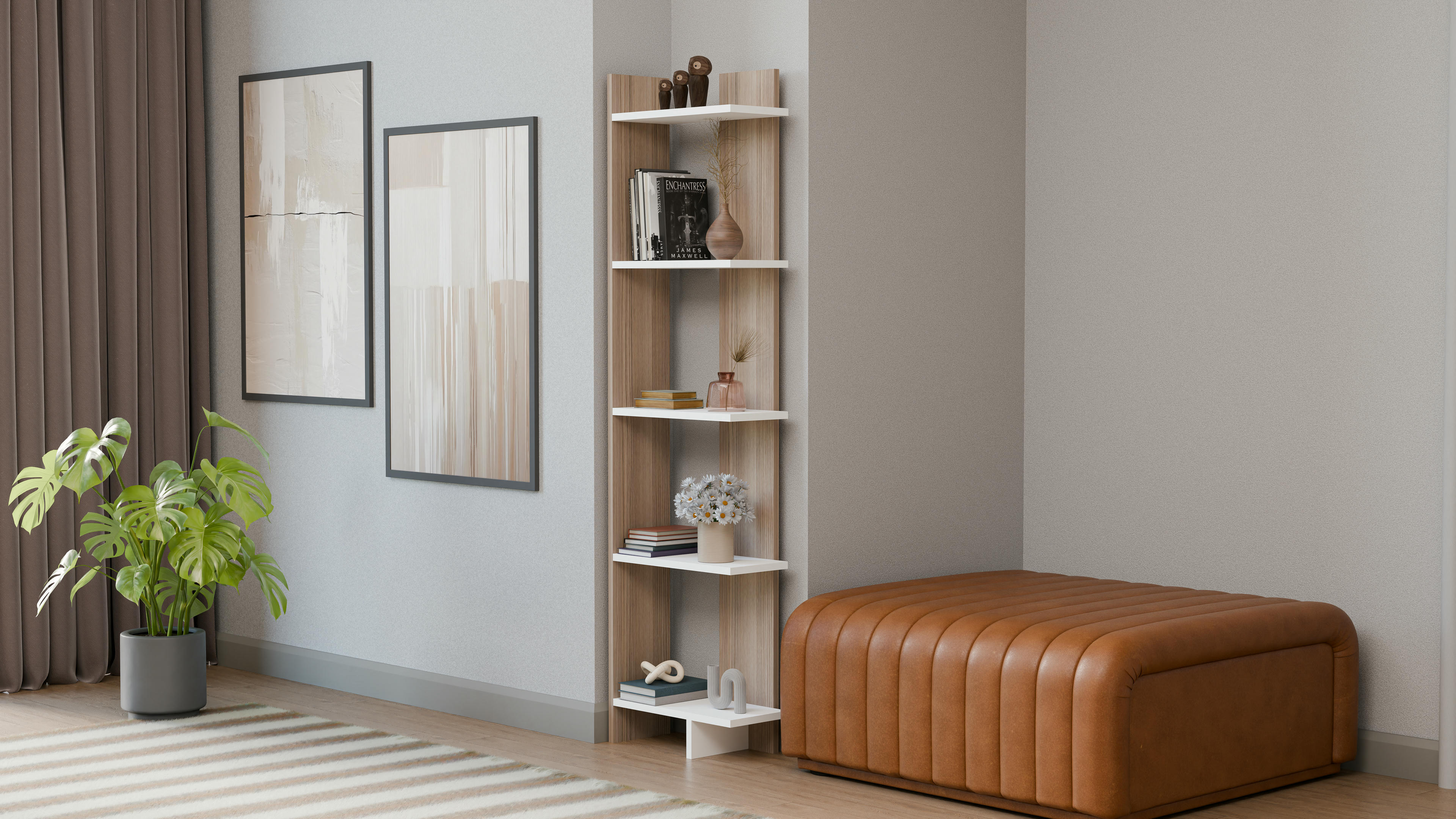 Alis Corner Ladder Bookshelf 6