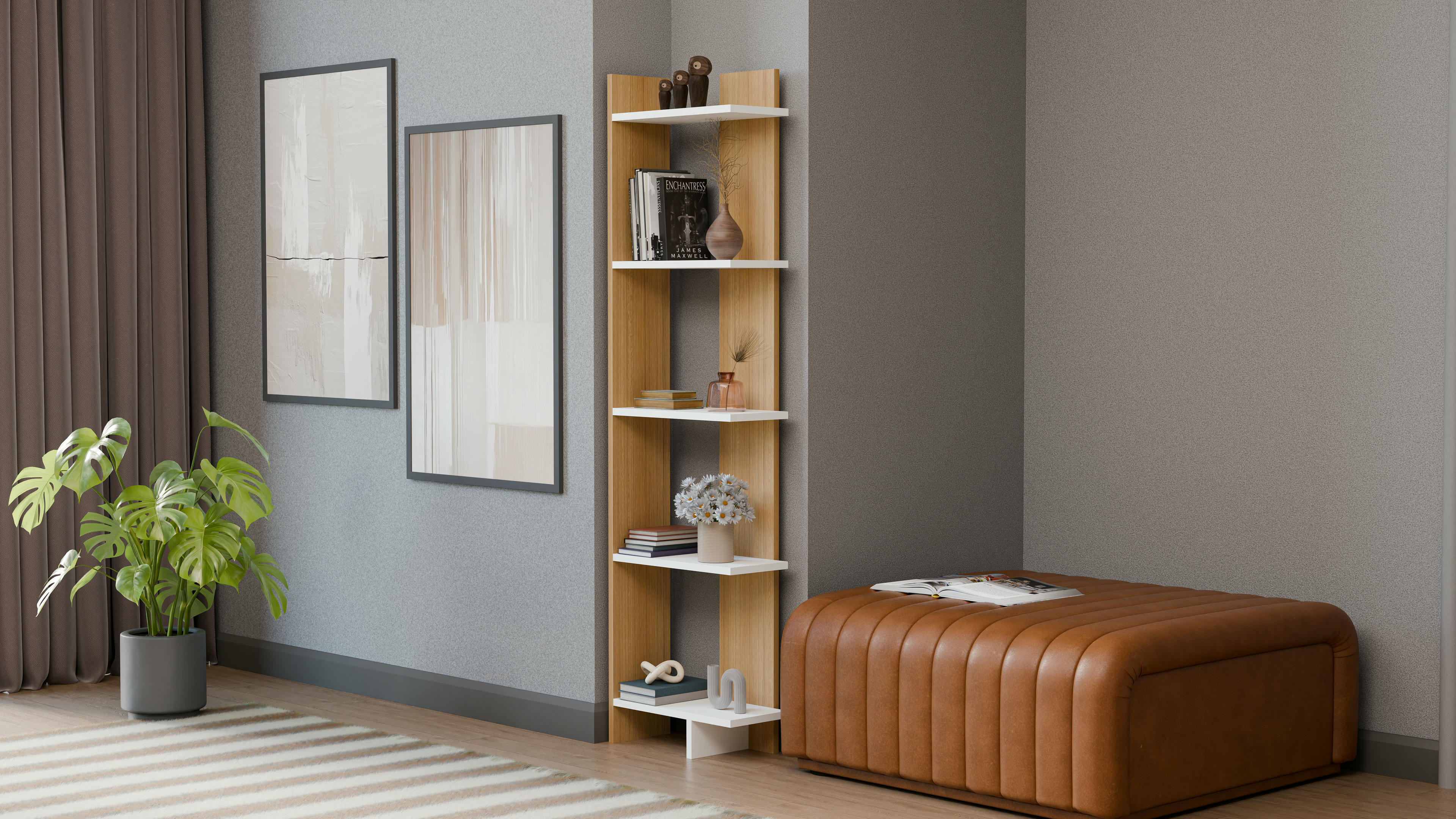 Alis Corner Ladder Bookshelf 10