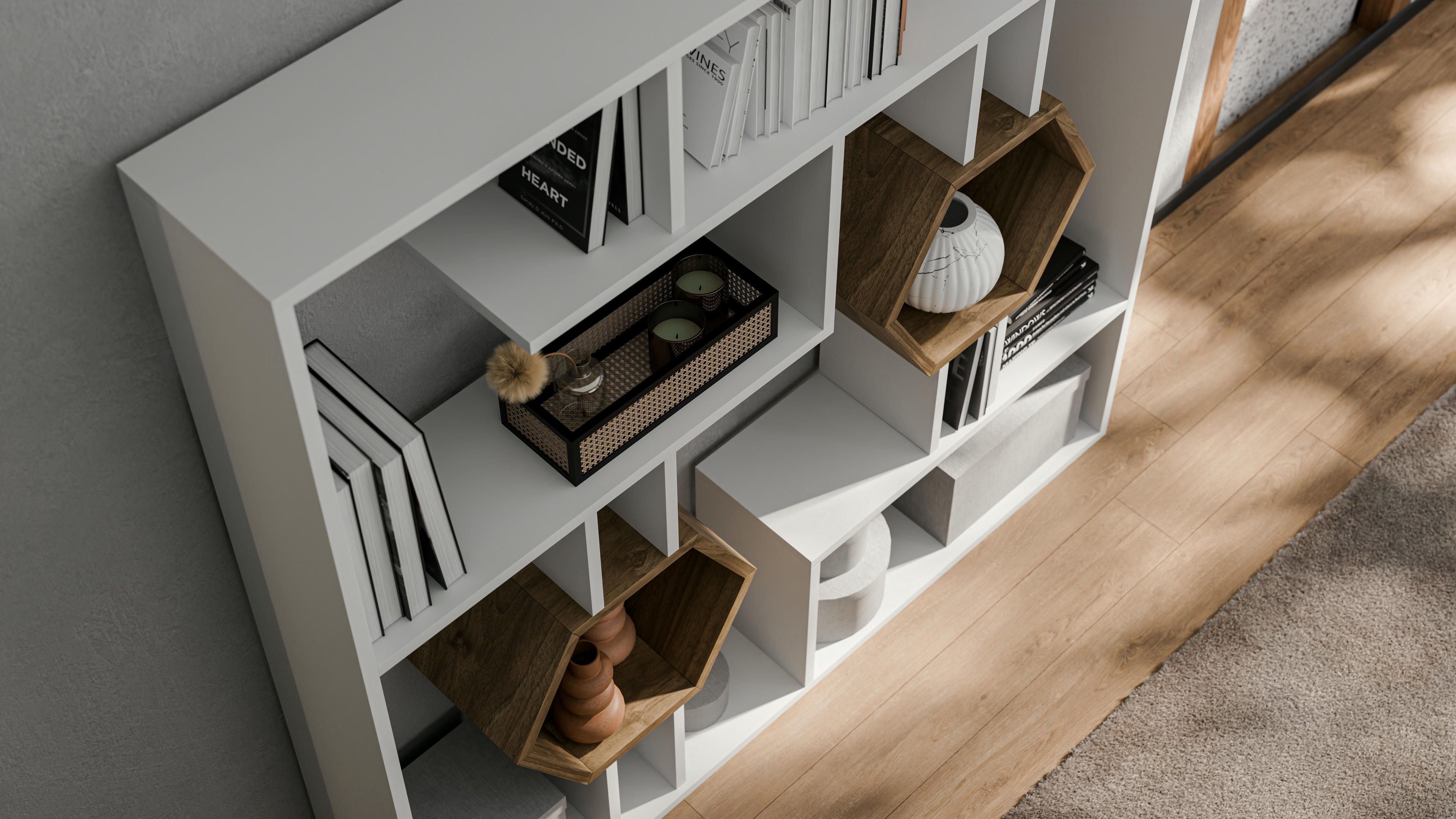 Tamara Geometric Bookshelf 53