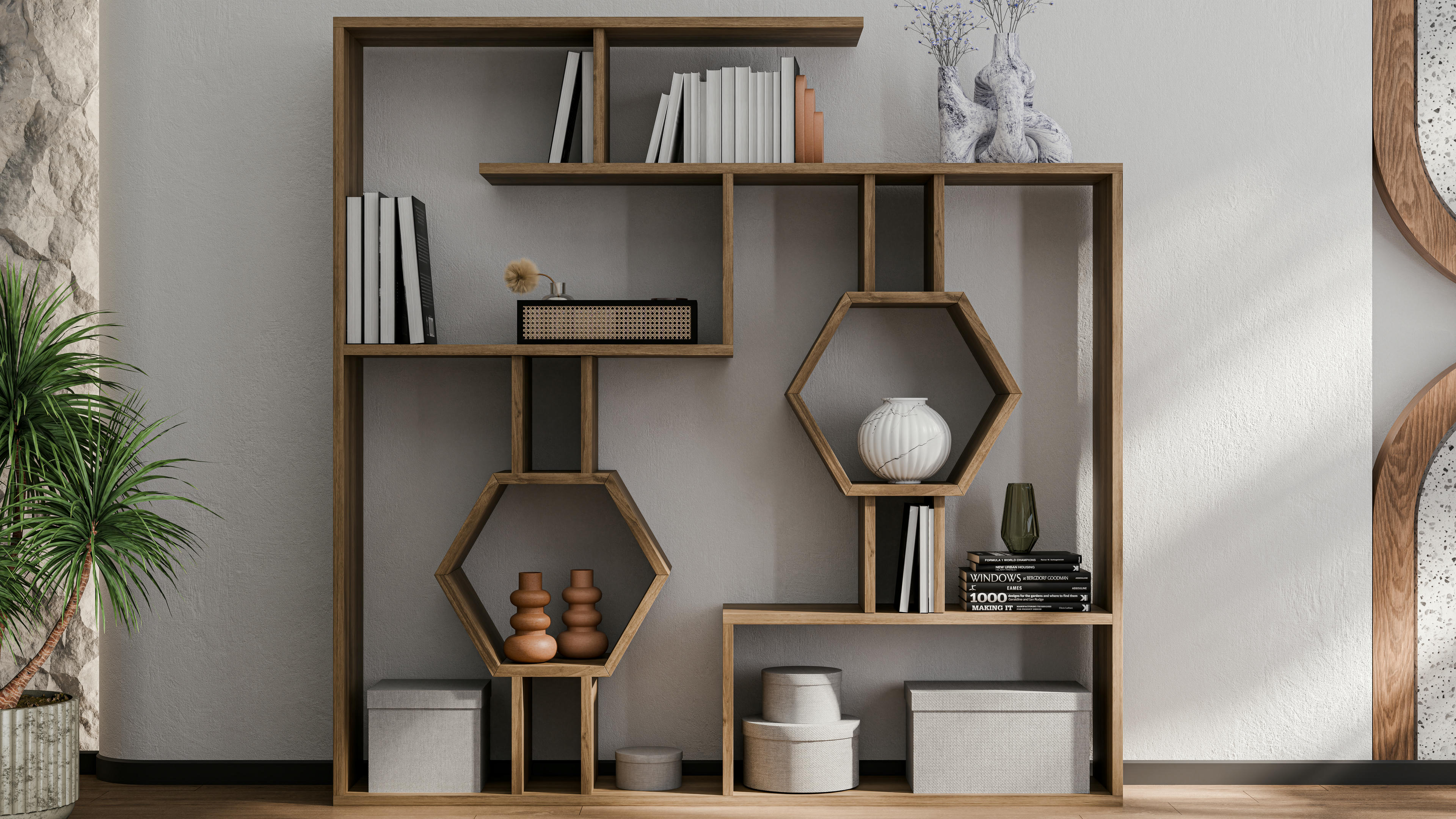 Tamara Geometric Bookshelf 39