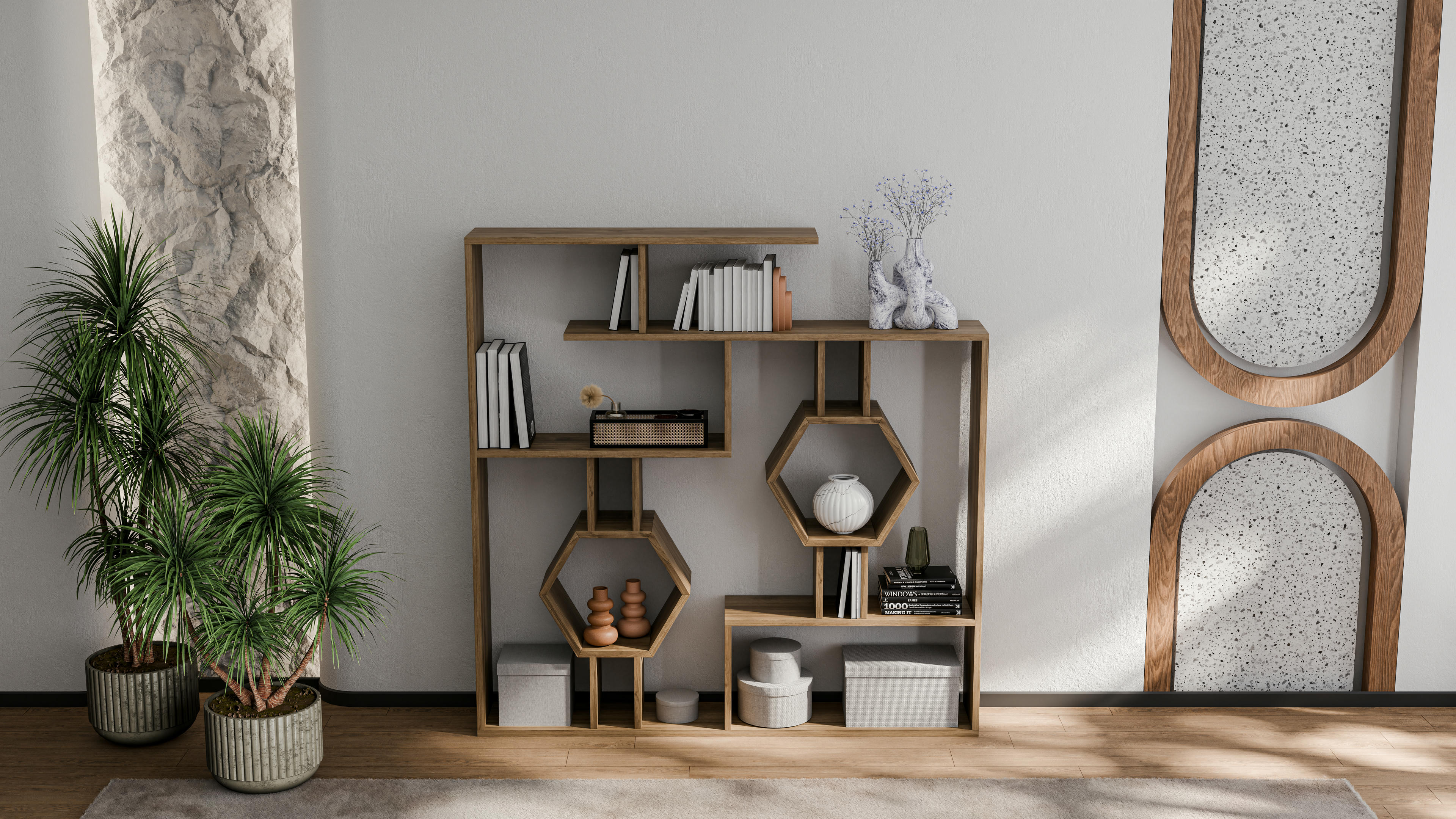 Tamara Geometric Bookshelf 37