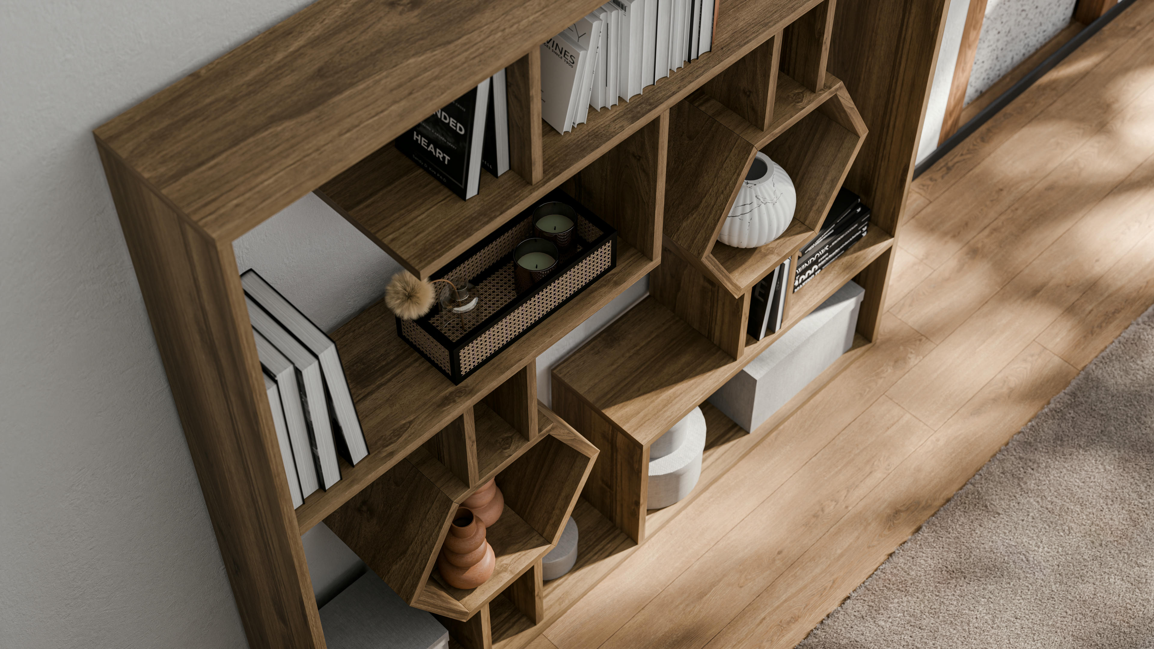 Tamara Geometric Bookshelf 41