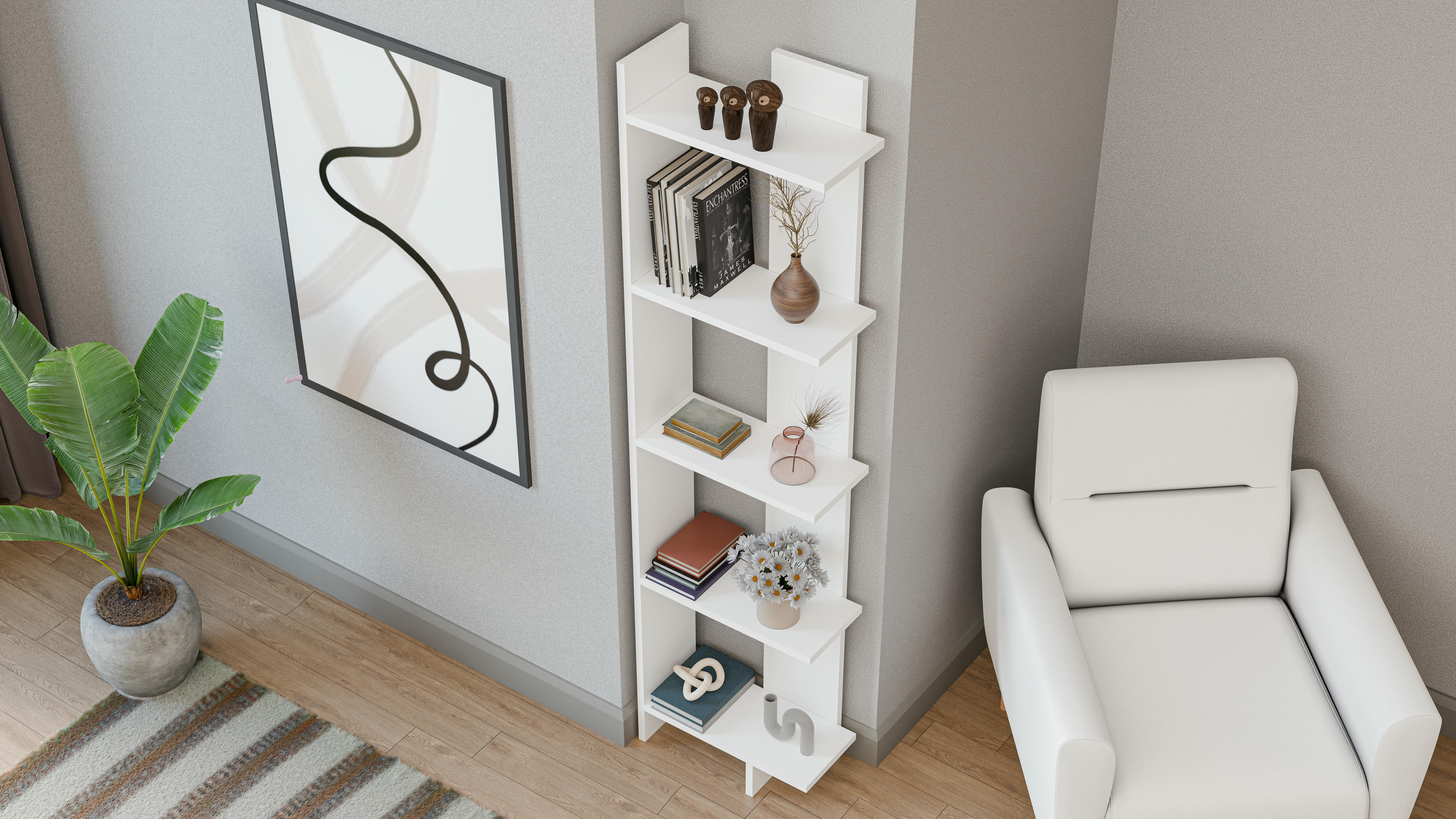 Alis Corner Ladder Bookshelf 18