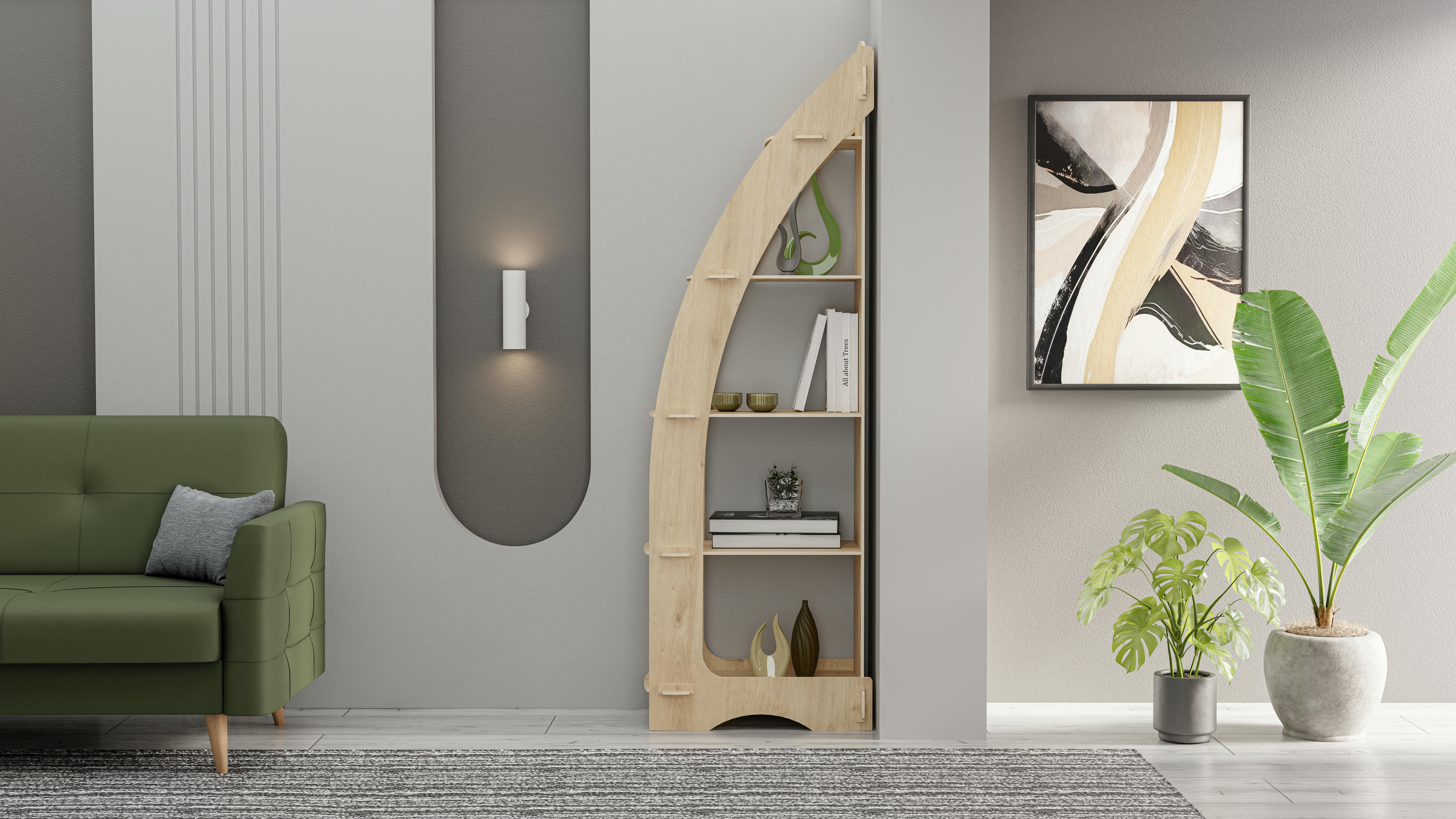 Orsa Corner Bookshelf