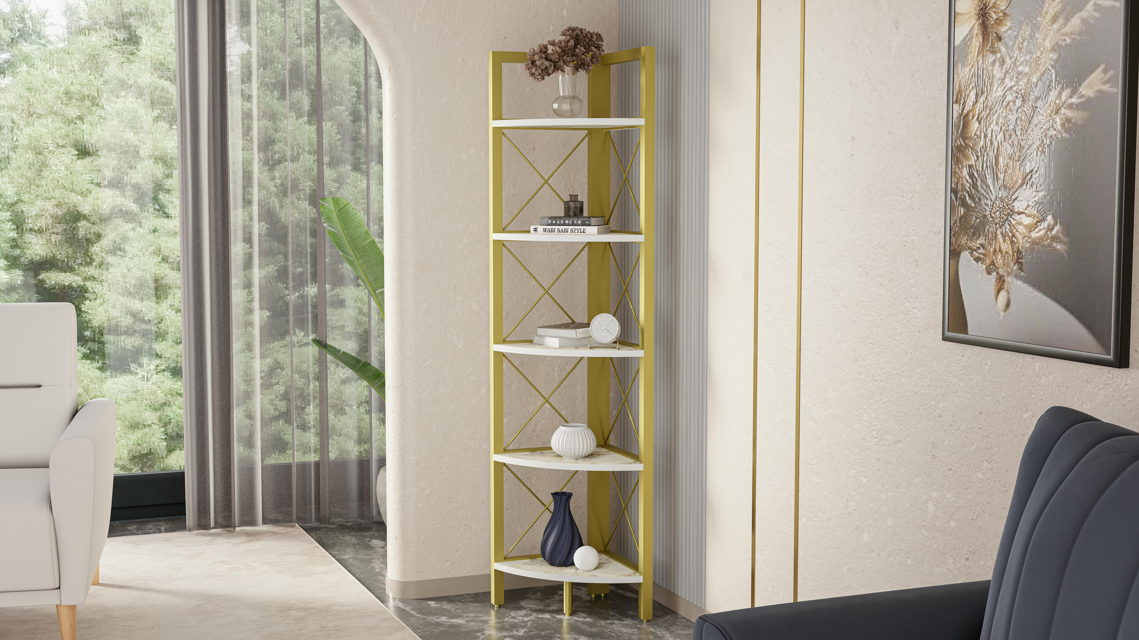 Remo Corner Bookshelf 6